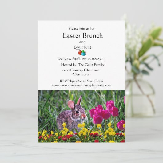 Klassieke Paasvakantie Familiebruiloft Kaart (Staand voorkant)