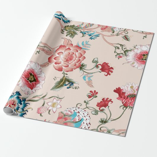 Klassieke paisley en fijn kant patroon, Perzisch p Cadeaupapier (Uitgerold)