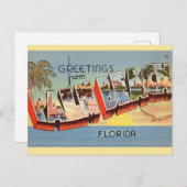 Klassieke Palm Beach Groet Briefkaart (Voorkant / Achterkant)
