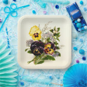 Klassieke Pansies Papieren Bordje (Feest)