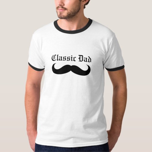 Klassieke pap Mustache T-Shirt (Voorkant)