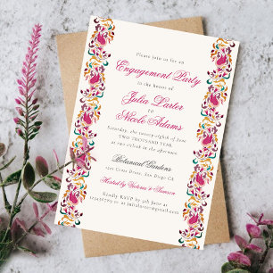 Klassieke Parel Zwanen Bloemen Frame Verlovingsfee Kaart