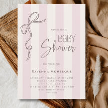 Klassieke Parelroze Gestreepte Strik Vintage Baby