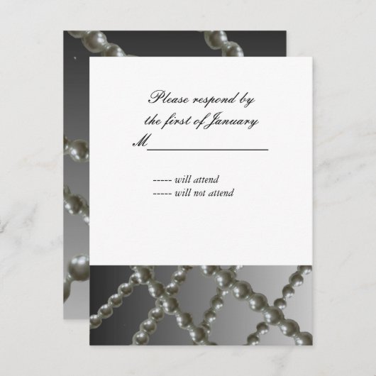 Klassieke parels Reply Kaart (Voorkant / Achterkant)