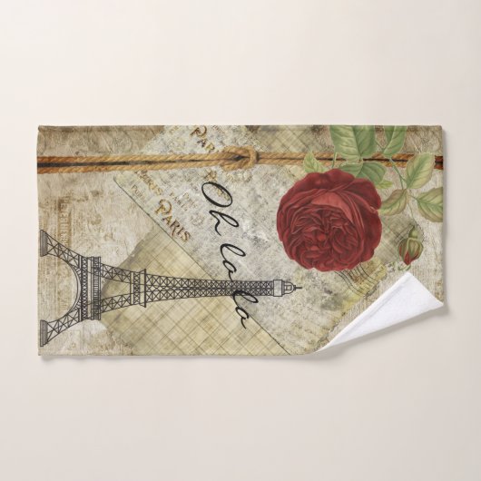  klassieke Parijzenstijl - rode roze Bad Handdoek (Handdoek)