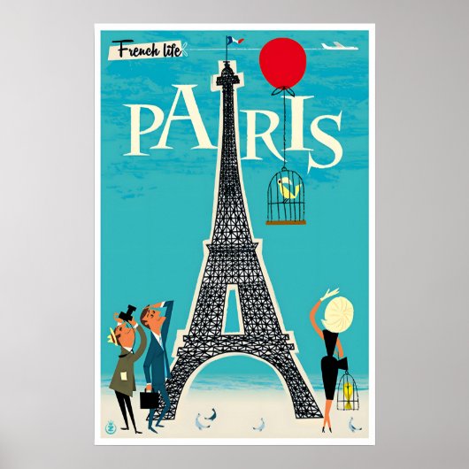 Klassieke Paris Kunst Frankrijk Reisposter Retro Poster (Voorkant)