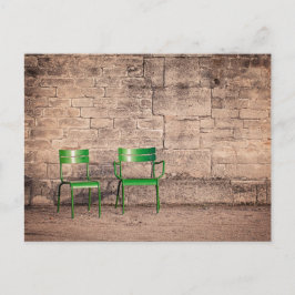 Klassieke Paris Parkstoelen Foto Ansichtkaart Briefkaart