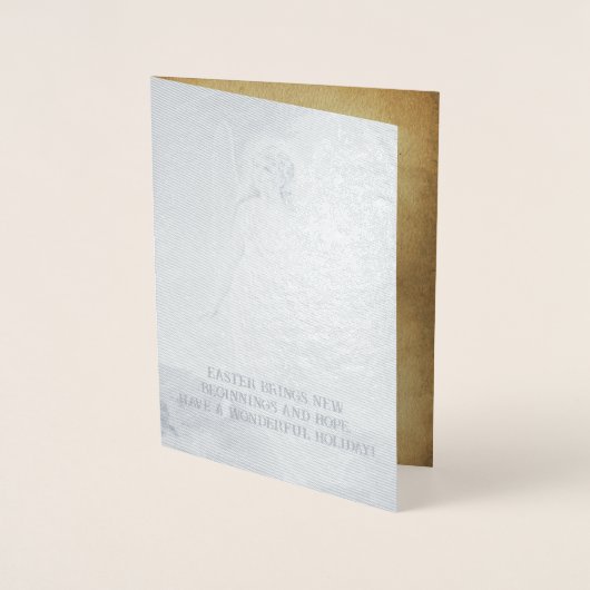 Klassieke Pasen Engel Groeten Folie Kaarten (Voorkant)