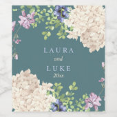 Klassieke pasta Hydrangea Wijn Etiket (Enkel label)