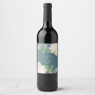 Klassieke pasta Hydrangea Wijn Etiket
