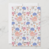 Klassieke Pastel Botanische Bloemen in Waterverfst Kaart (Achterkant)