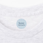 Klassieke Pastel Gingham Kindernaamlabels Labels (Aangebracht)