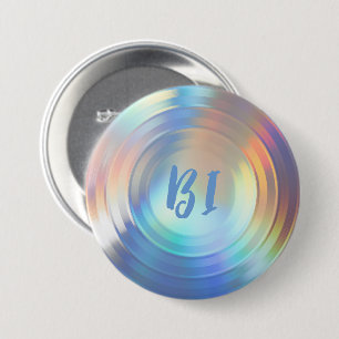 Klassieke Pastel Regenboog Eenhoorn Holografisch B Ronde Button 7,6 Cm