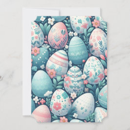 Klassieke pastel roze blauwe witte illustratie eie kaart