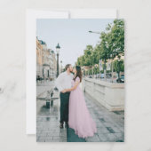 Klassieke Pastel Roze Elegante 'Save the Date'-kaa Save The Date (Achterkant)