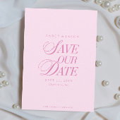 Klassieke Pastel Roze Elegante 'Save the Date'-kaa Save The Date
