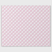 Klassieke Pastel Roze Gingham Plaid Patroon Cadeaupapier (Vlak)