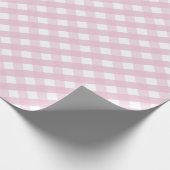 Klassieke Pastel Roze Gingham Plaid Patroon Cadeaupapier (Hoek)