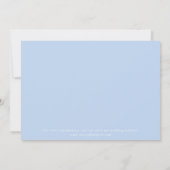 Klassieke Pastelblauwe Elegante Save the Date Kaar (Achterkant)