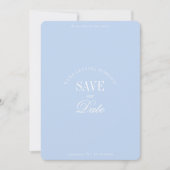 Klassieke Pastelblauwe Elegante Save the Date Kaar (Voorkant)