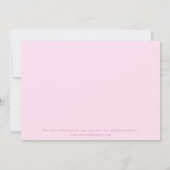 Klassieke pastelroze elegante save the date kaart (Achterkant)