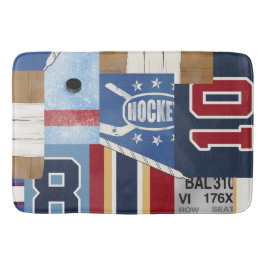 Klassieke  patchwork Old Time Hockey Badmat