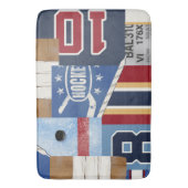 Klassieke  patchwork Old Time Hockey Badmat (Voorkant Verticaal)