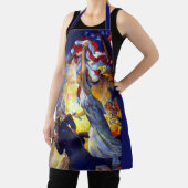 Klassieke Patriottische Dame Vrijheid Amerikaanse  Schort (Insitu)