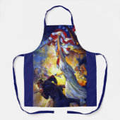 Klassieke Patriottische Dame Vrijheid Amerikaanse  Schort (Voorkant)