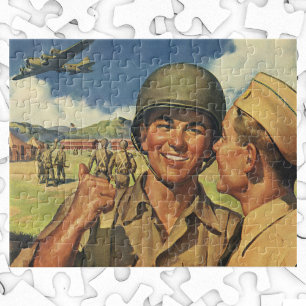 Klassieke Patriottische Helden, Militair Vliegtuig Legpuzzel