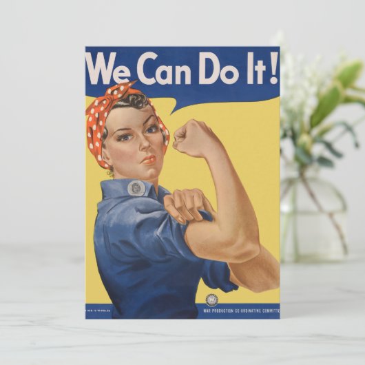 Klassieke patriottische Rosie the Riveter, We Can  (Staand voorkant)