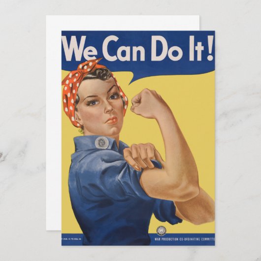 Klassieke patriottische Rosie the Riveter, We Can  (Voorkant / Achterkant)