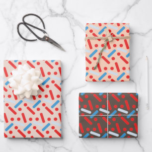 Klassieke Patriottische Sterren Chocolade Spikkels Inpakpapier Vel
