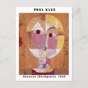 Klassieke Paul Klee Gezicht Abstracte Kunst Bauhau Briefkaart