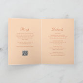 Klassieke Peach QR Code Elegante bruiloft (Binnen)