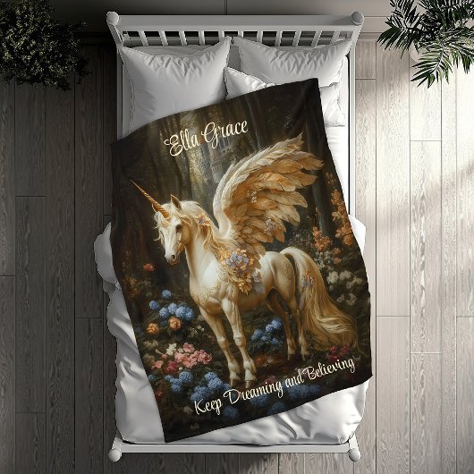Klassieke  Pegasus Vleugelpaard Eenhoorn Fleece Deken