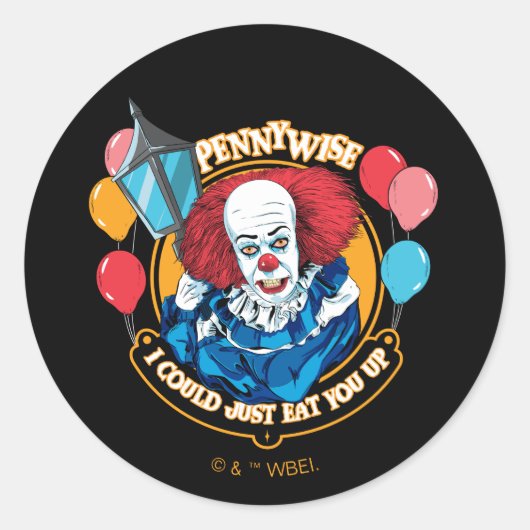 Klassieke Pennywise - Ik zou je gewoon kunnen opet Ronde Sticker (Voorkant)