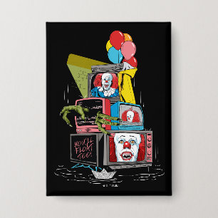 Klassieke Pennywise TV Stack - You'll Float Too Button