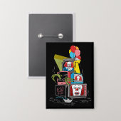 Klassieke Pennywise TV Stack - You'll Float Too Button (Voorkant / Achterkant)