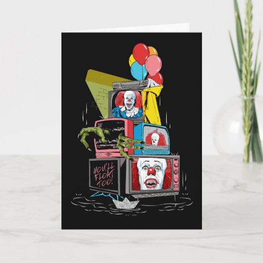 Klassieke Pennywise TV Stack - You'll Float Too Kaart (Voorkant)