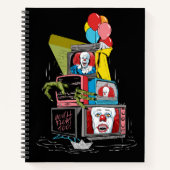 Klassieke Pennywise TV Stack - You'll Float Too Notitieboek (Voorkant)