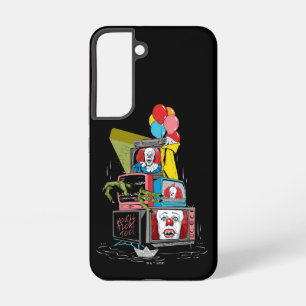 Klassieke Pennywise TV Stack - You'll Float Too Samsung Galaxy Hoesje