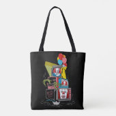 Klassieke Pennywise TV Stack - You'll Float Too Tote Bag (Achterkant)