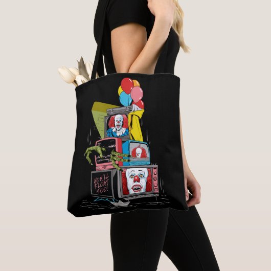 Klassieke Pennywise TV Stack - You'll Float Too Tote Bag (Dichtbij)