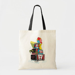 Klassieke Pennywise TV Stack - You'll Float Too Tote Bag
