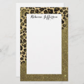 Klassieke penseelstreken van de Druk van de Leopar Briefpapier (Voorkant / Achterkant)
