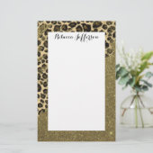 Klassieke penseelstreken van de Druk van de Leopar Briefpapier (Staand voorkant)