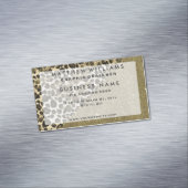 Klassieke penseelstreken van de Druk van de Leopar Magnetisch Visitekaartje (Voorbeeld)