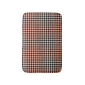 Klassieke Pepita Houndstooth Pattern Black Peach Badmat (Voorkant Verticaal)