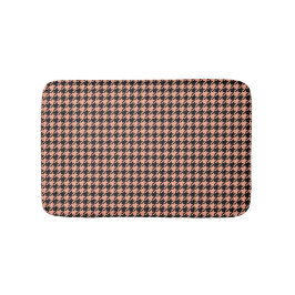 Klassieke Pepita Houndstooth Pattern Black Peach Badmat